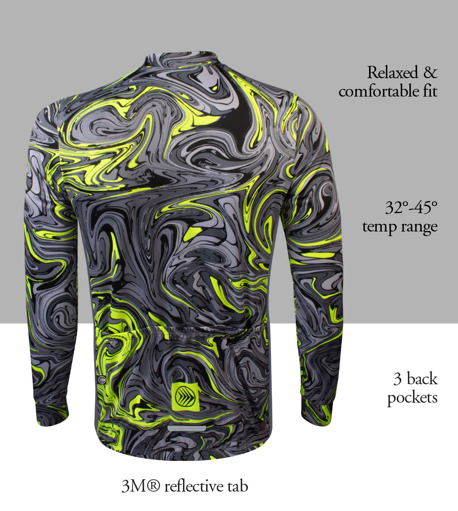 Men's Hydro Dip Long Sleeve Jersey Front Features