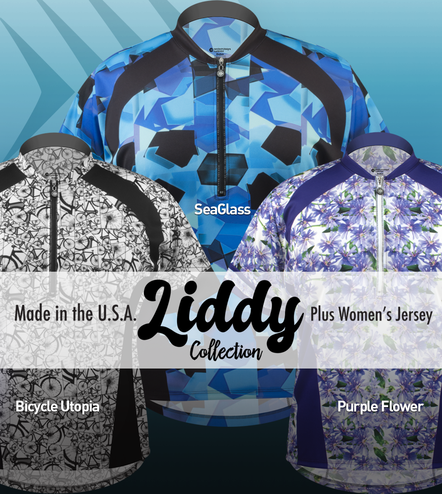 Liddy Purple Flowers Bike Jersey