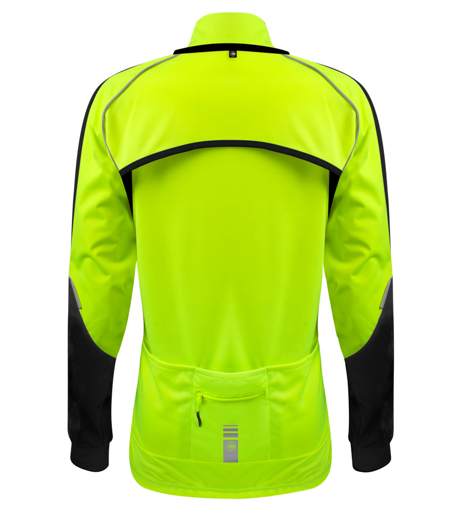 Women s Safety Yellow Bolero Windbreaker Jacket with Zip Off Sleeves