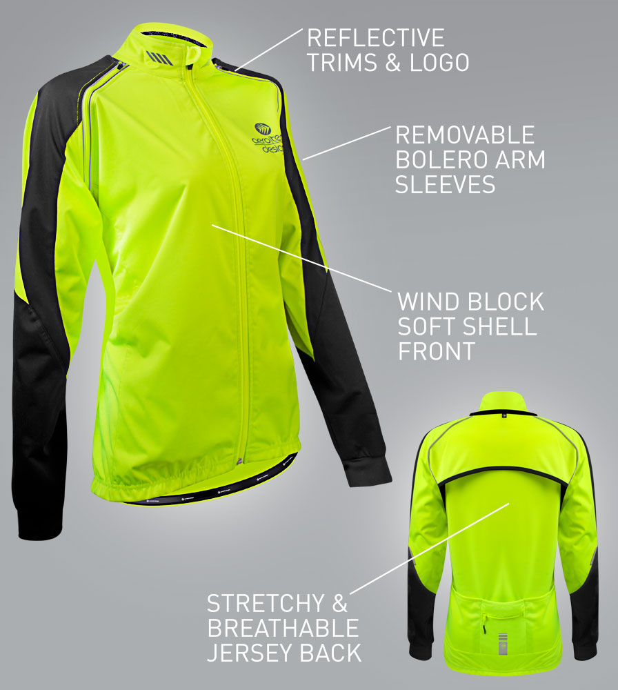 Women's Maya Bolero Cycling Jacket Features