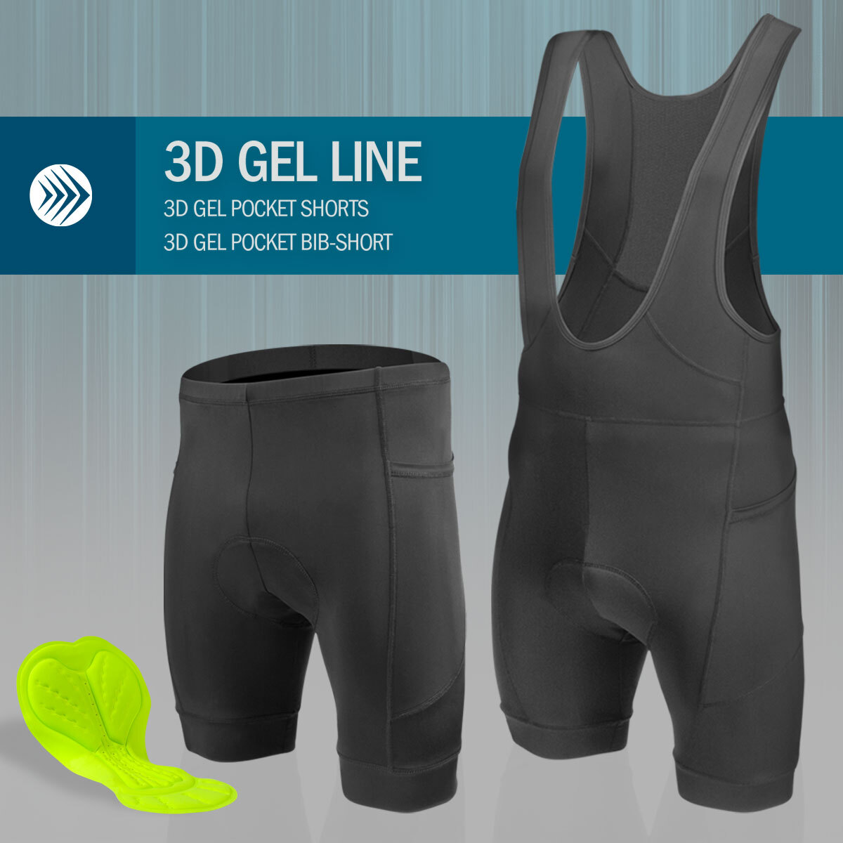 3d gel bike short full line