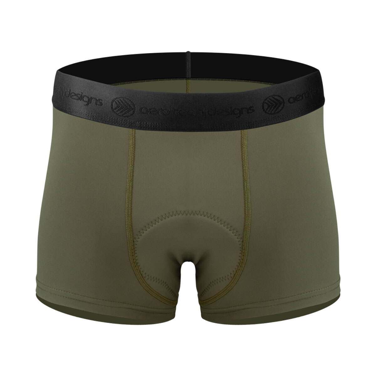 3" padded cycling boxer brief olive color
