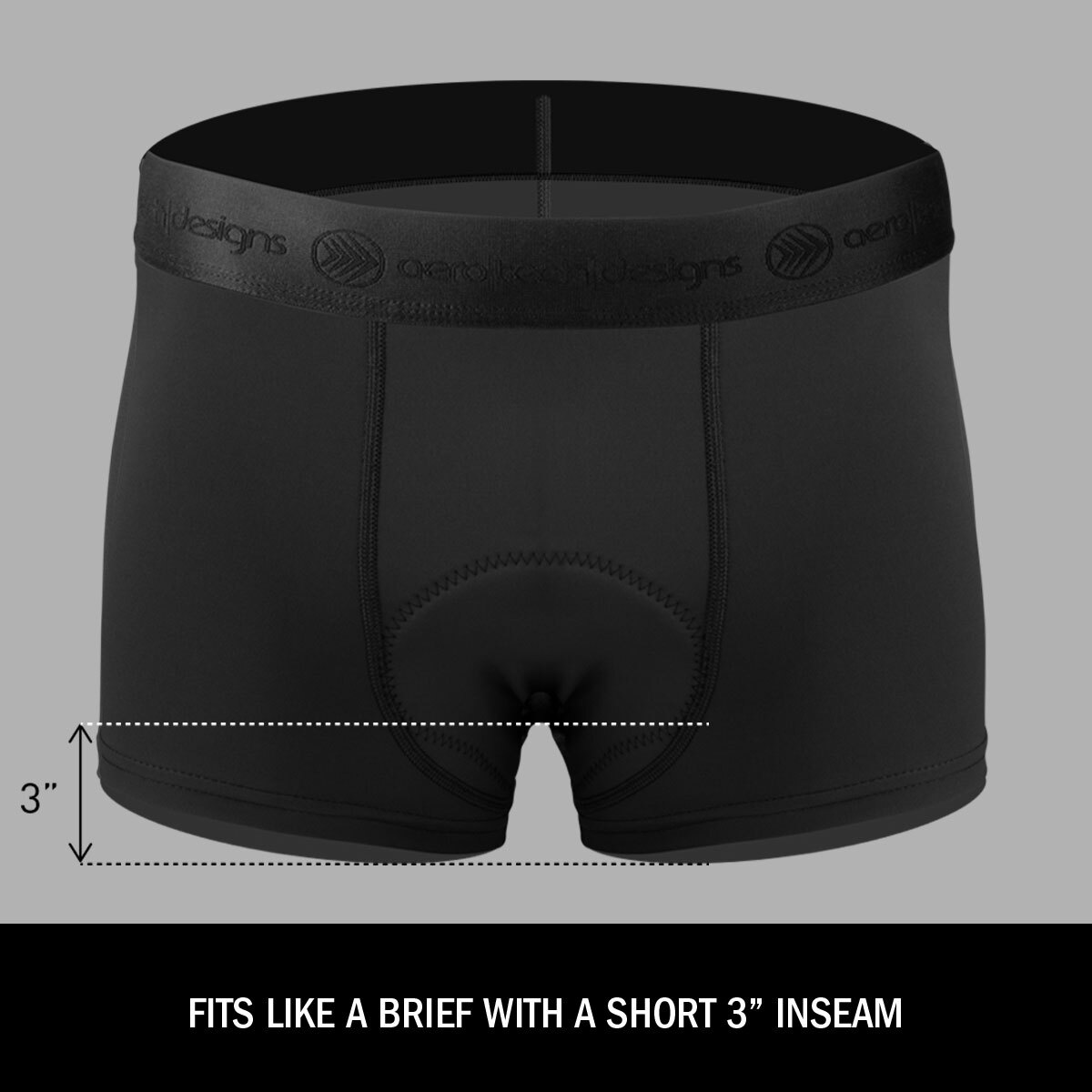 3" padded cycling boxer brief 3" Inseam