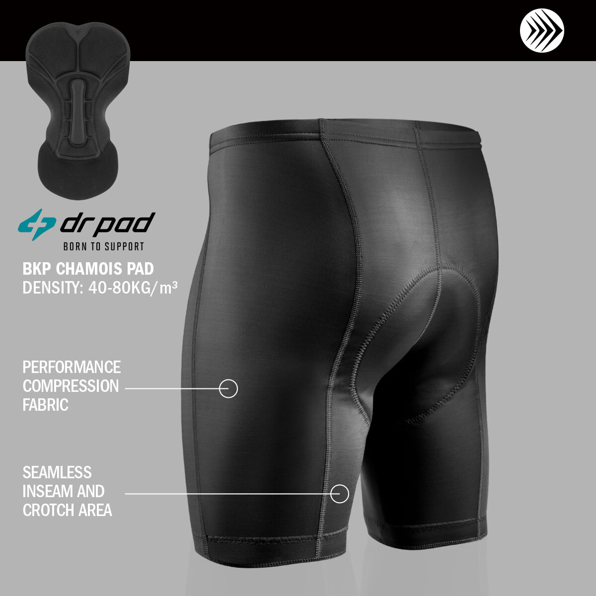 bkp shorty bike short features back