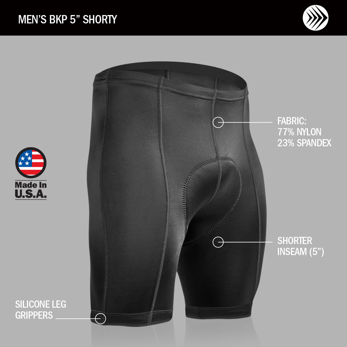 bkp shorty short features front