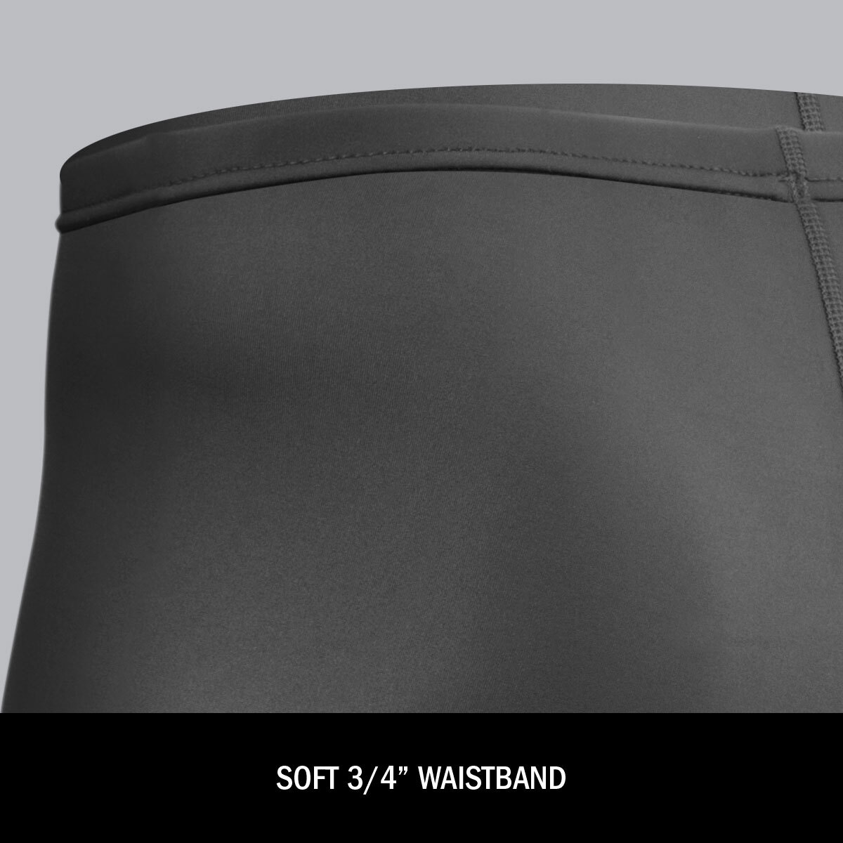 Classic bike short soft 3/4" elastic waistband