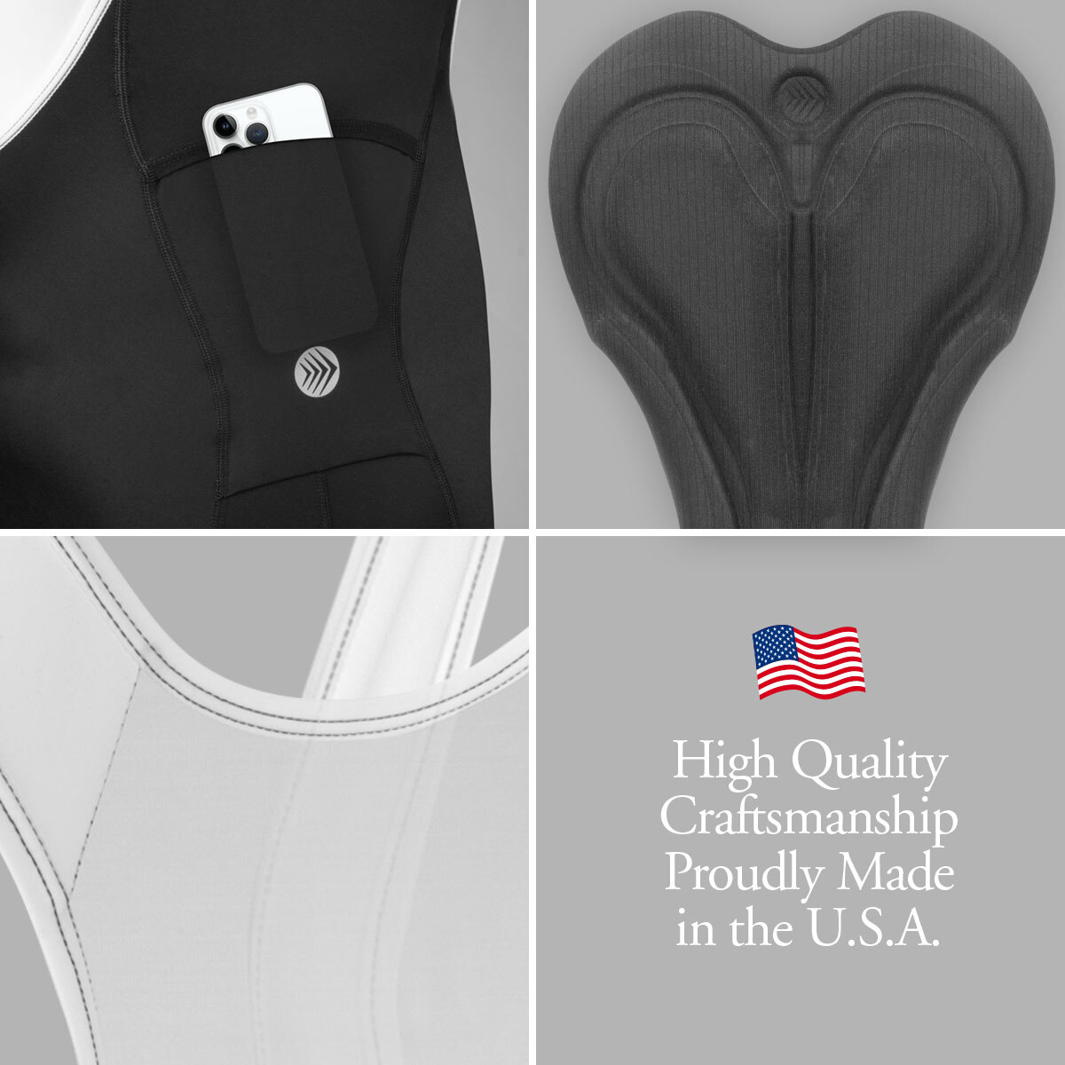 Core bib Shorts are made in the USA