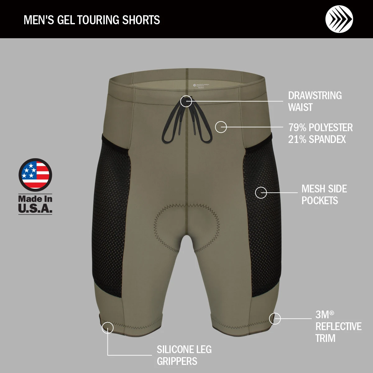Gel Touring Short Features