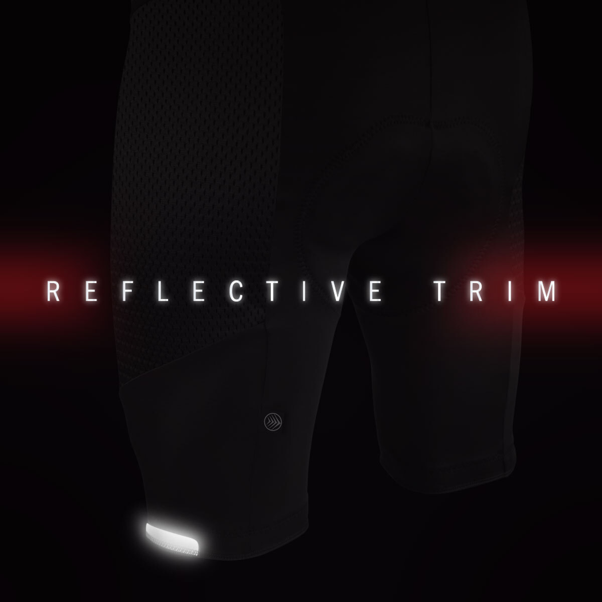reflective trim on the gel touring shorts