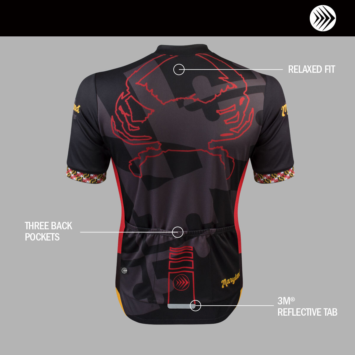 supremeCastelli Subway Cycle Jersey Mサイズ Maryland Themed Bike Jersey - Maryland Stat Flag Bike Jersey