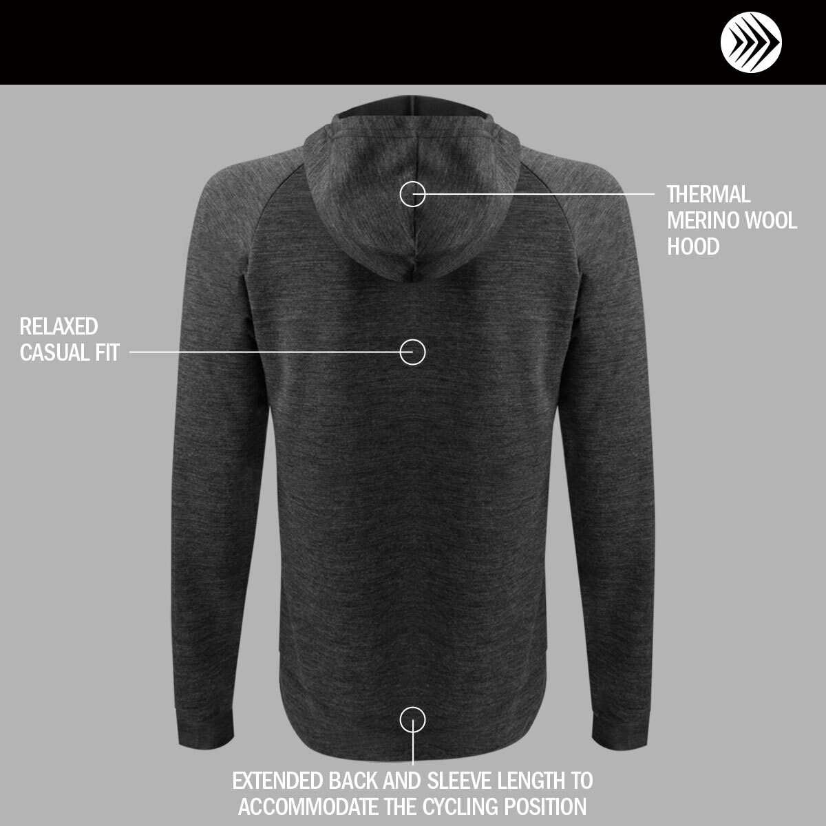 Merino Wool Hoodie | High Performance Athletic Hooded Sweatshirt