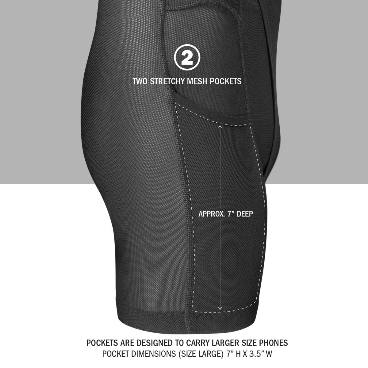 Mesh Bib Liner two pockets