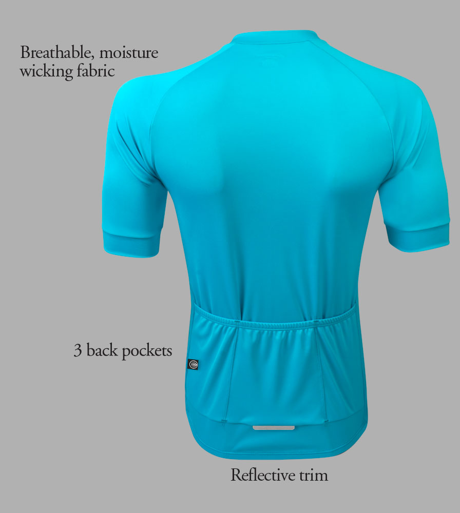 Men's Recycled Fabric ECO Cycling Jersey Back Features