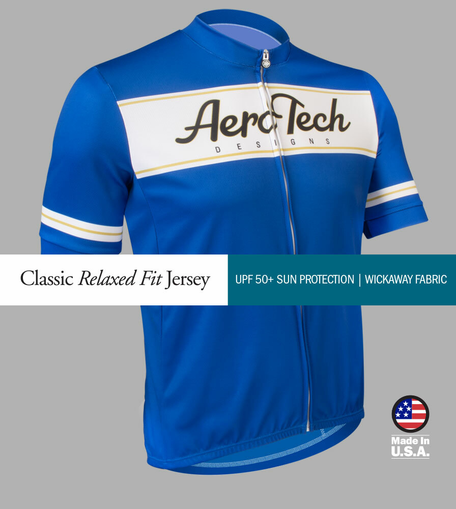 Men's Classic Script Cycling Jersey Sun Protection Fabric