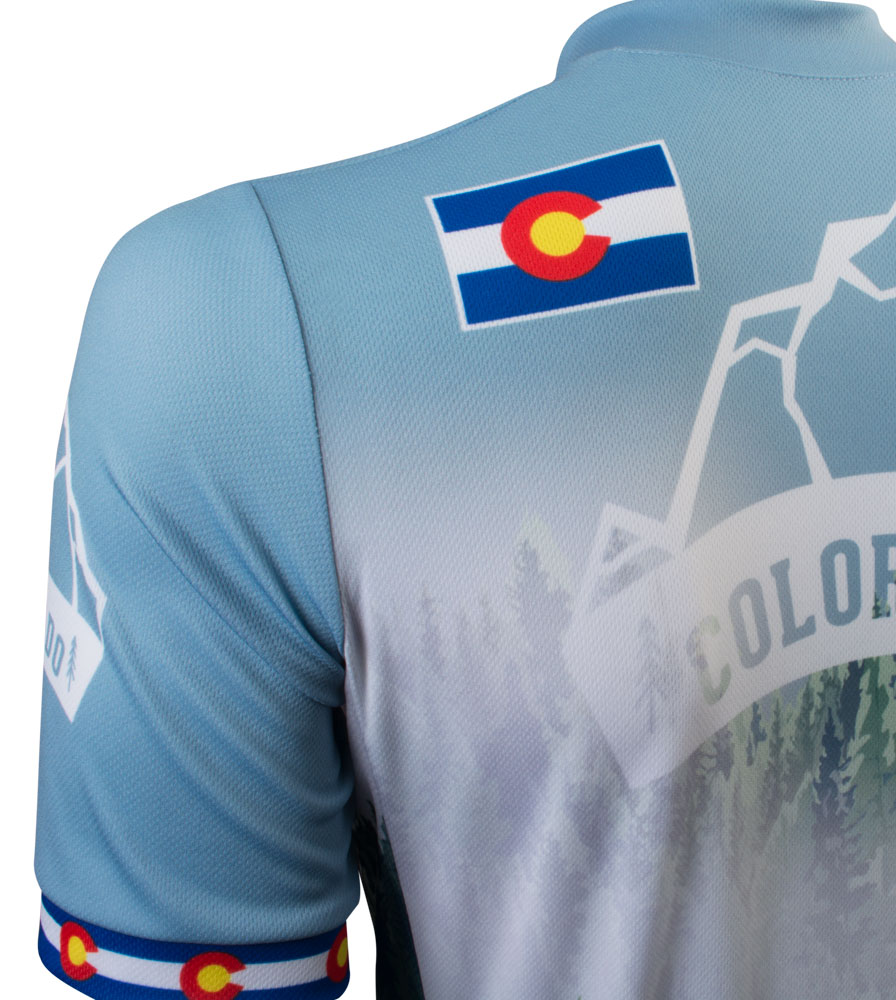 Colorado Bike Jersey Shoulder Detail