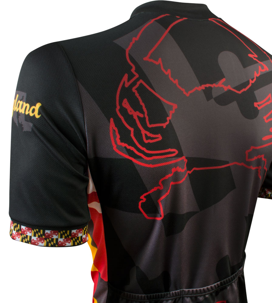 Maryland Bike Jersey Back Graphic