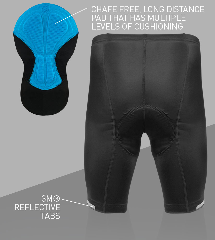 Men's Top Shelf Cycling Shorts Back Features