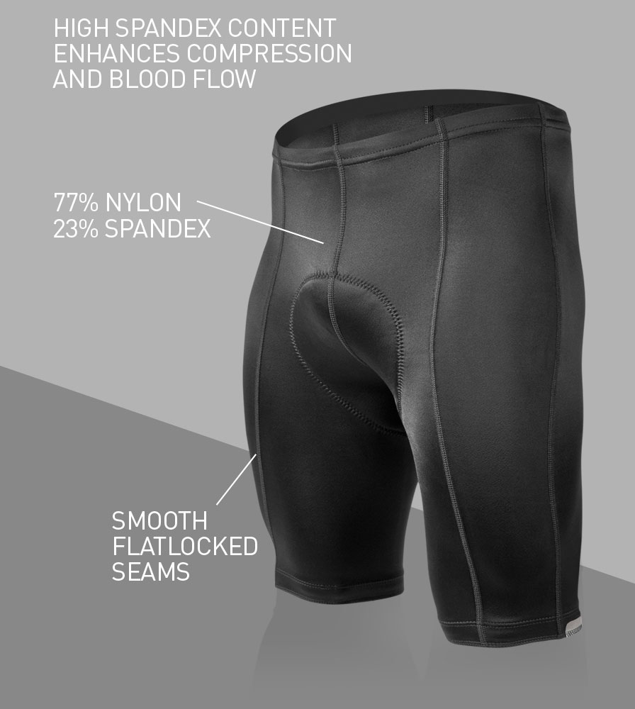 Men's Top Shelf Cycling Shorts Front Features