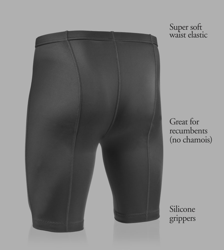 men's unpadded pro compression shorts back features