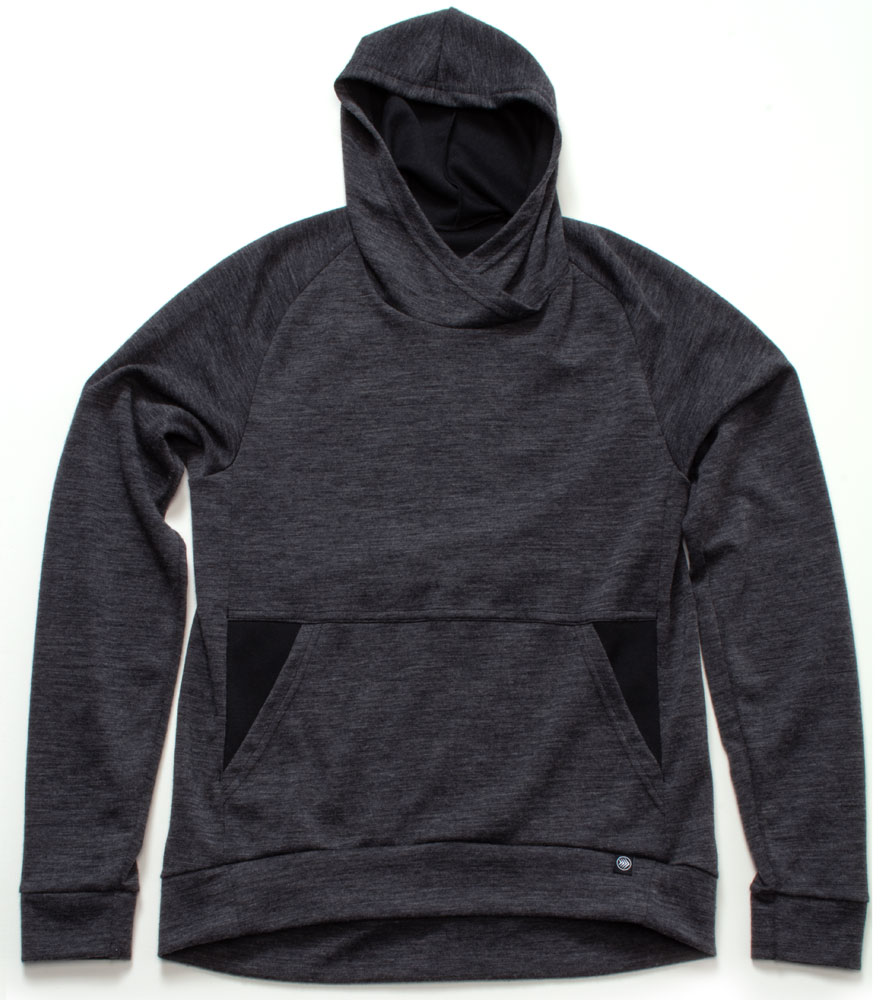 Merino Wool Hoodie Flat Front View