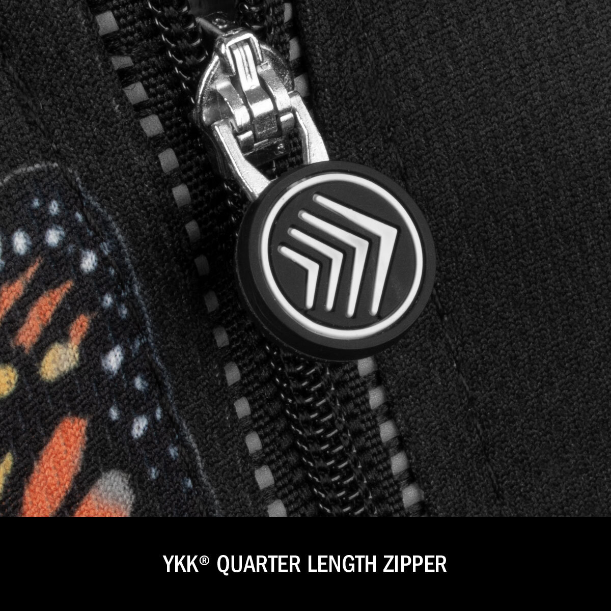 Ykk quarter length zipper