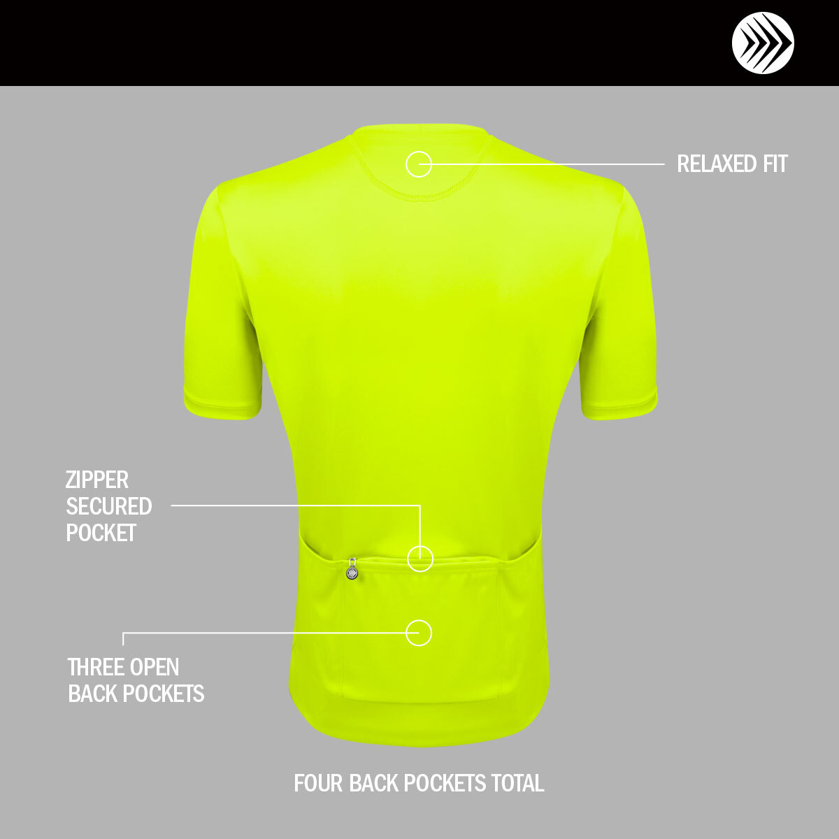 All Day Cargo Shirt Safety Yellow back features