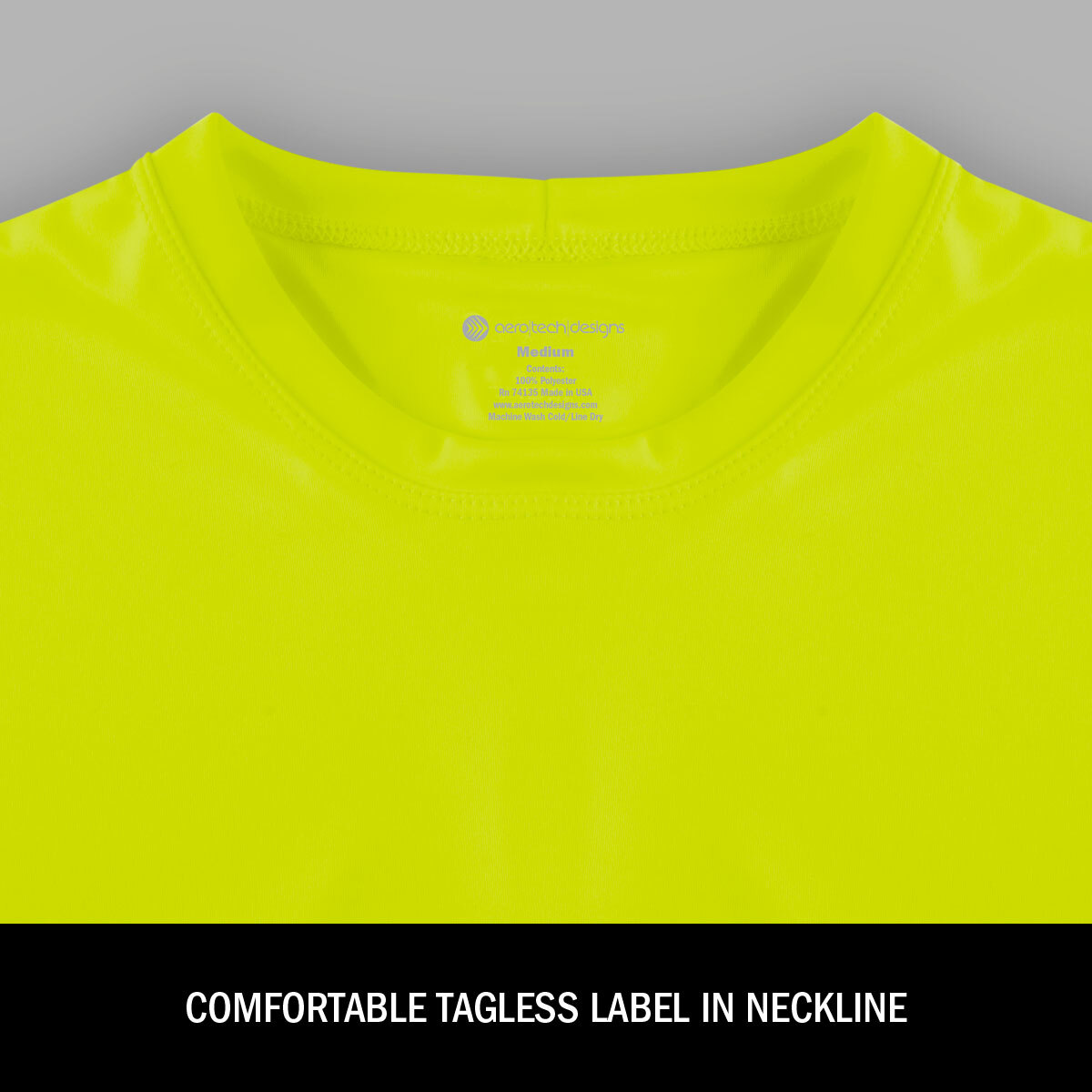Tagless Label on All Day Cargo Shirt Safety Yellow
