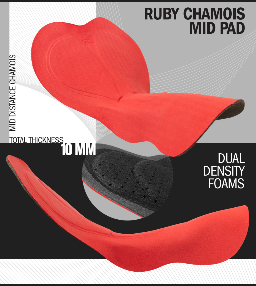 Women's Specific Mid Distance Rube Chamois Pad