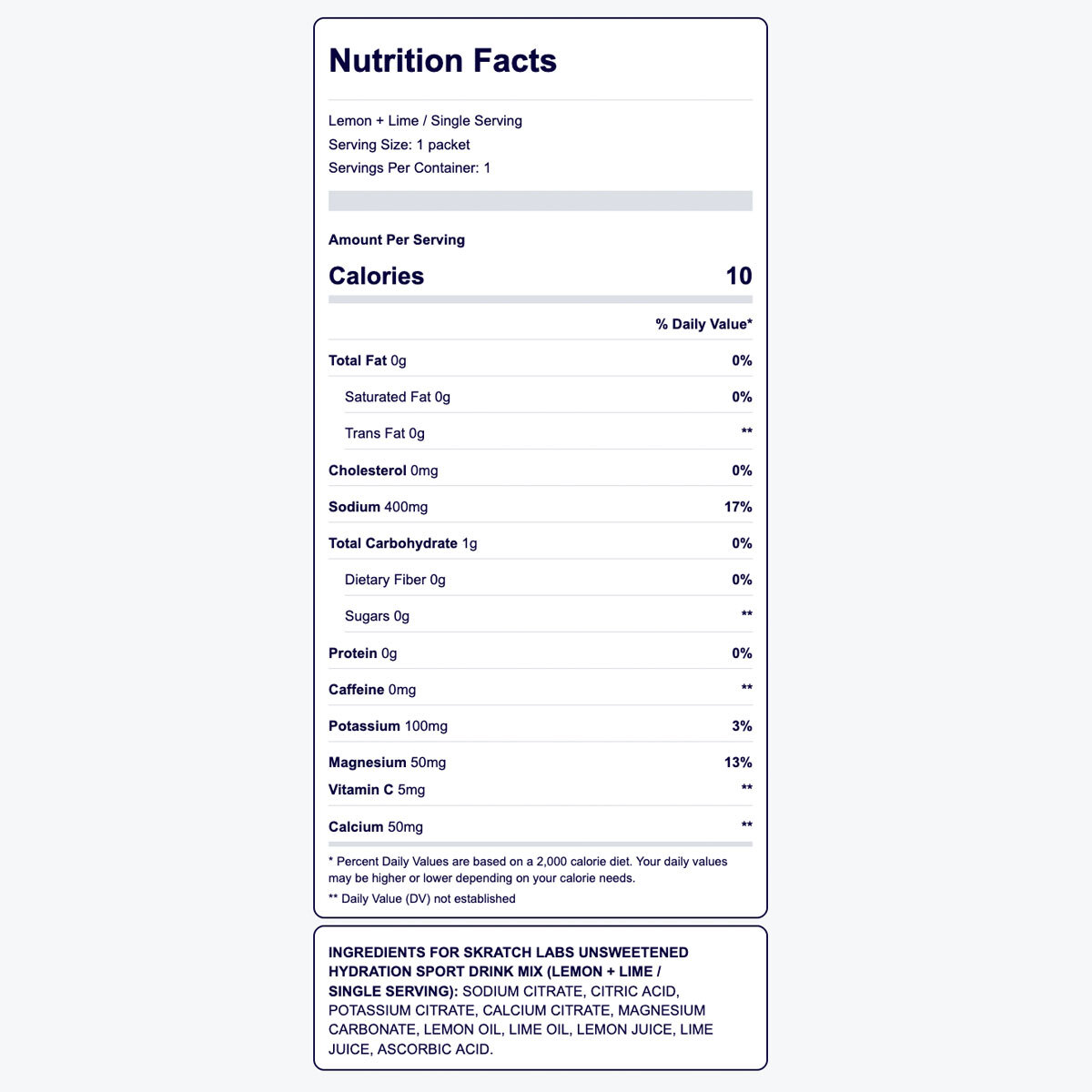 Skratch Labs Drink Mix Nutritional Facts