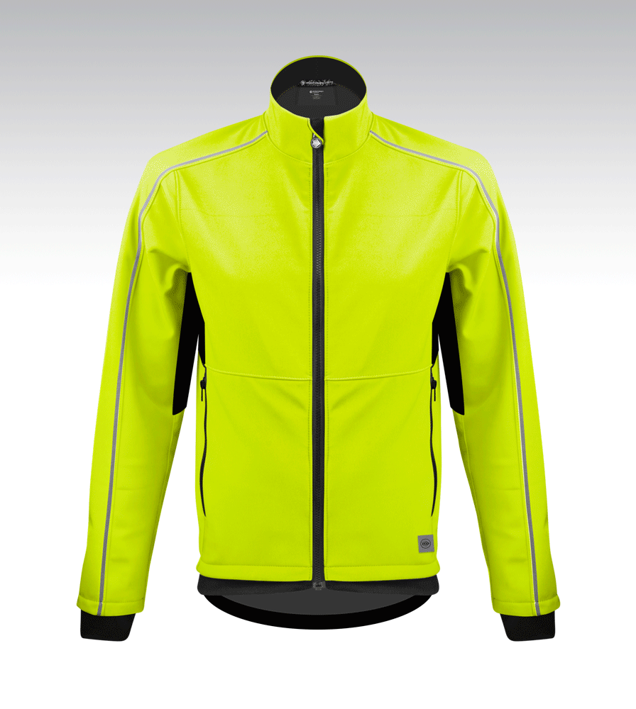 Men's USA Softshell Cycling Jacket - Quality Cold Weather Biking Coat