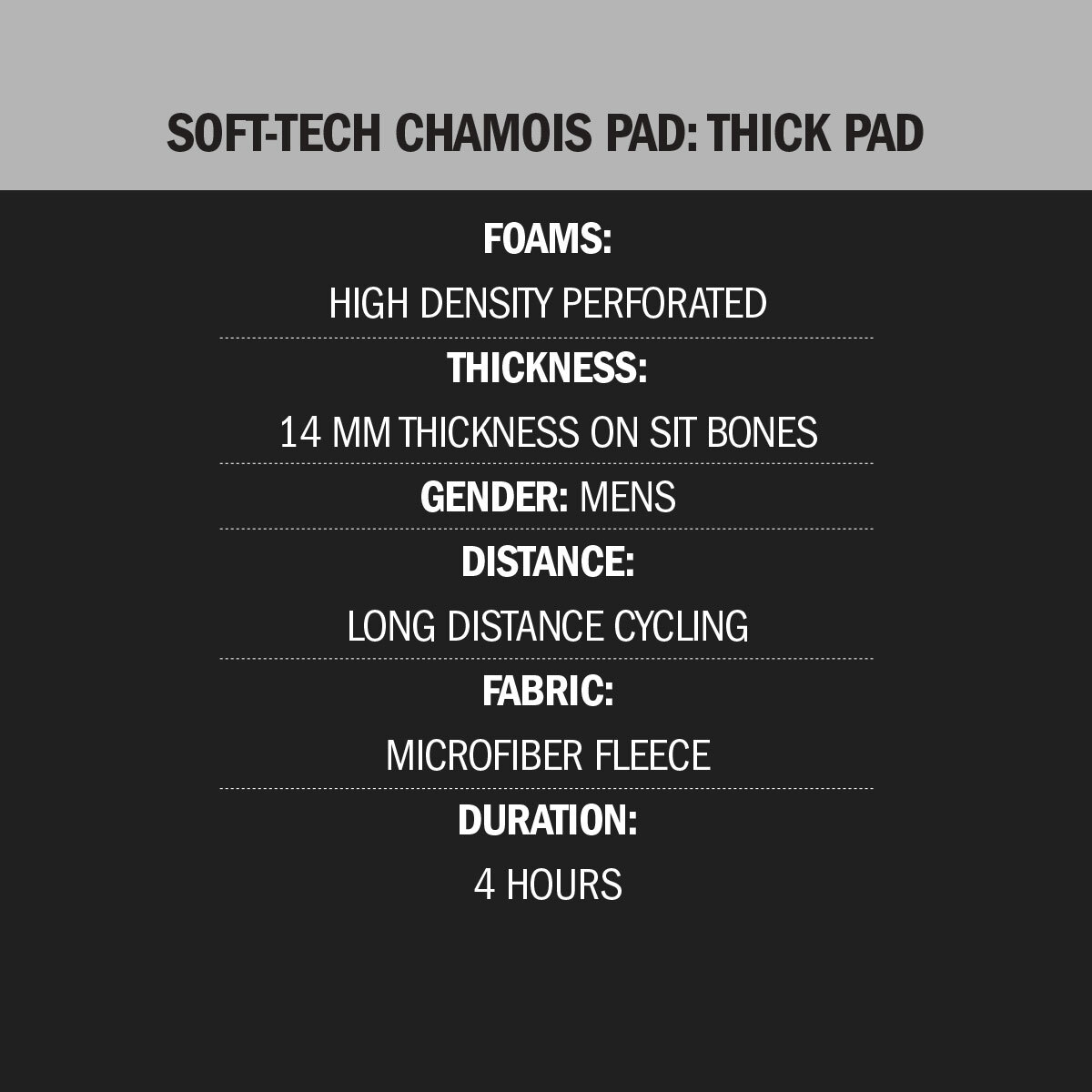 soft tech chamois features