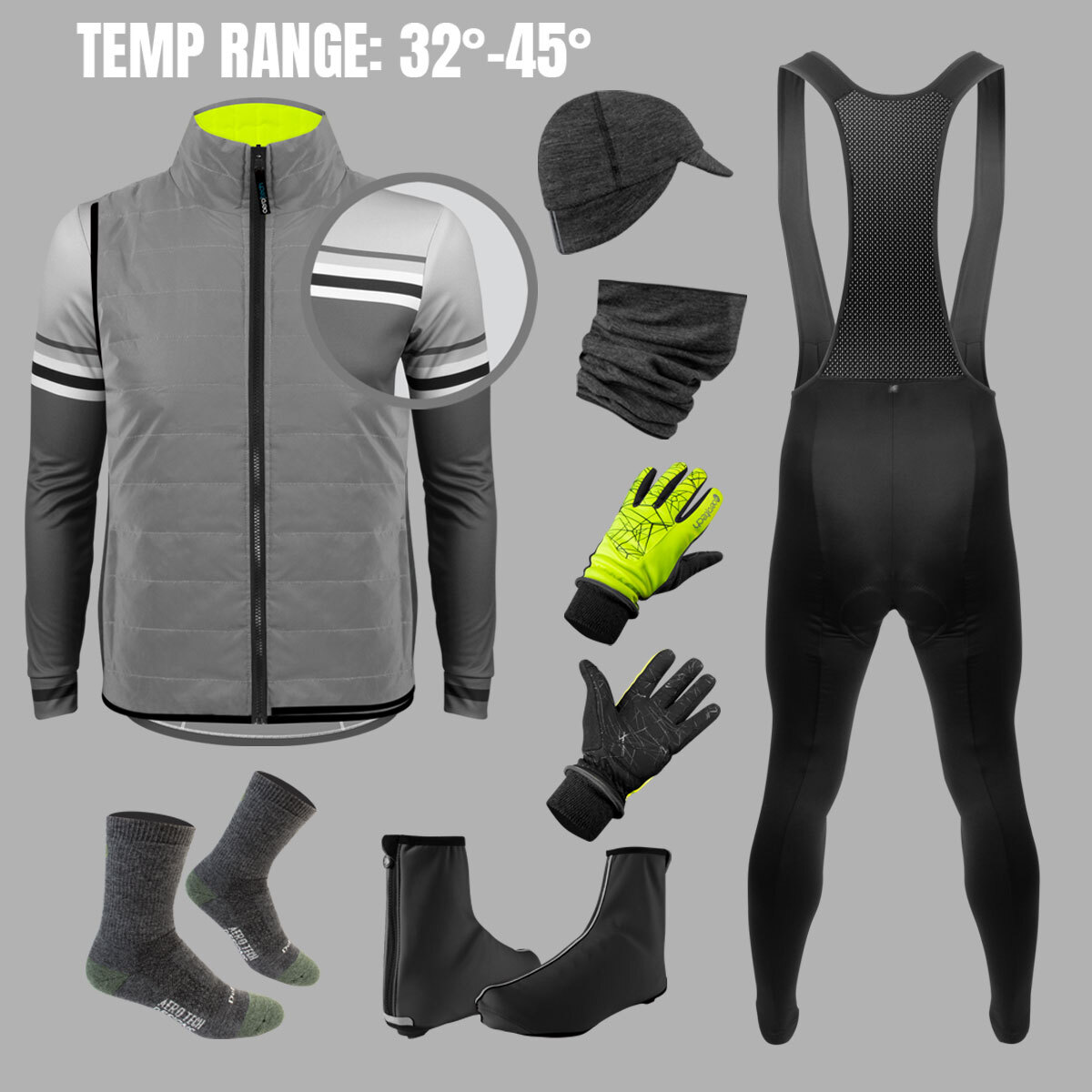 Tall Men's Alpine Long Sleeve Cycling Jersey | Heavyweight Thermal