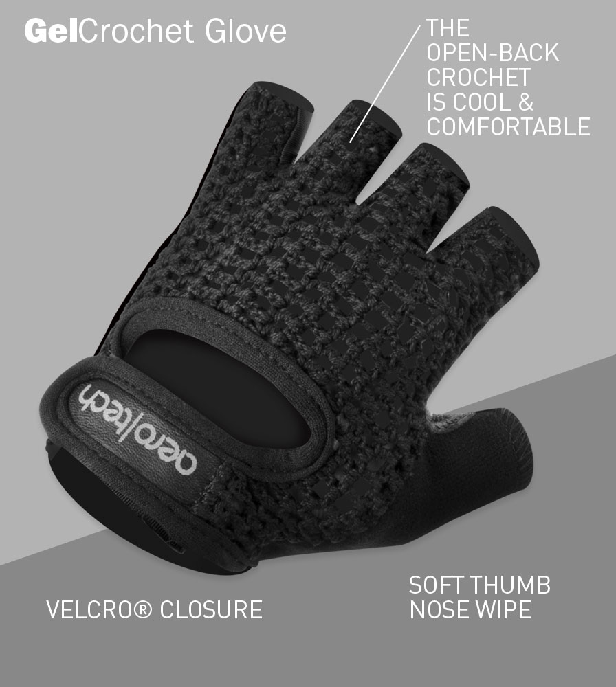 Black 2024 cycling gloves