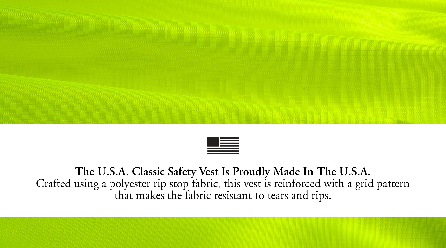 Windproof Safety Yellow Fabric Made in the USA Panel