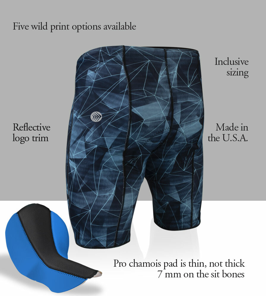 Motion Wild Print Cycling Shorts Back Features