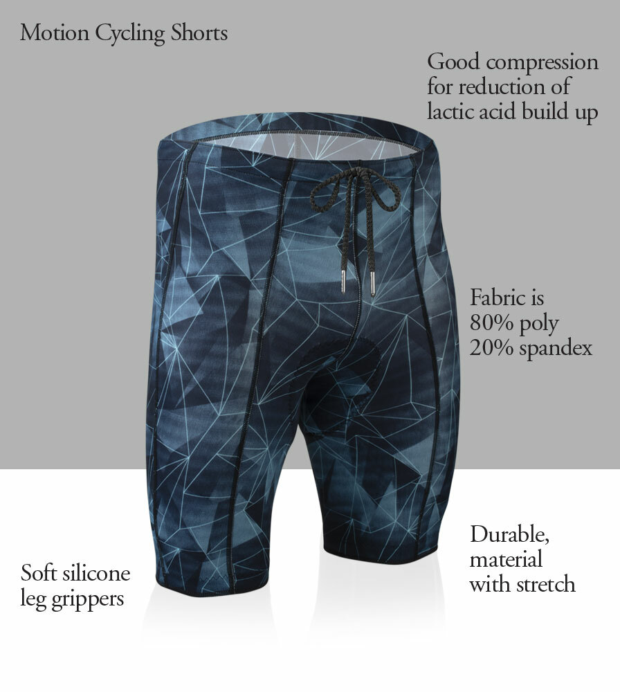 Motion Wild Print Cycling Shorts Front Features