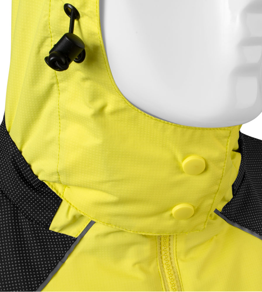 Women's AeroReflective Jacket Hood and Snaps Detail