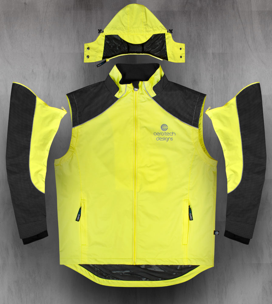 Women's AeroReflective Jacket Convertible and Removable Details