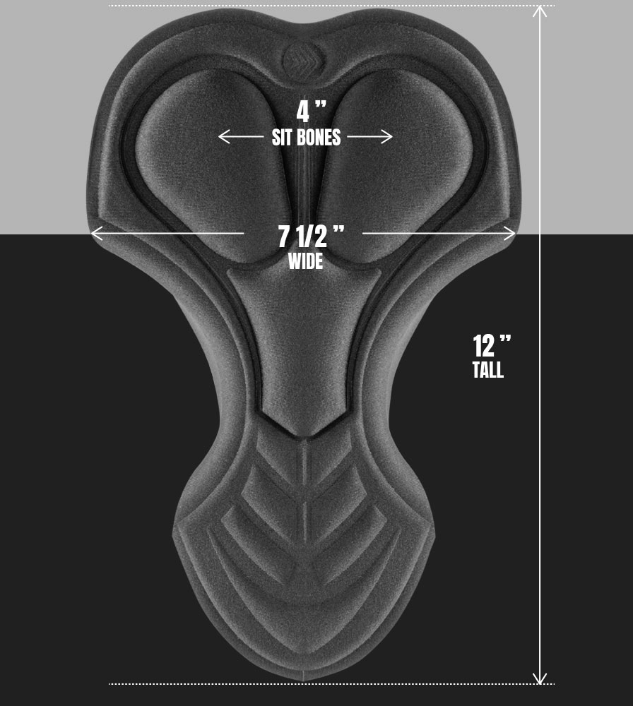 Women's Classic Chamois Pad Dimensions