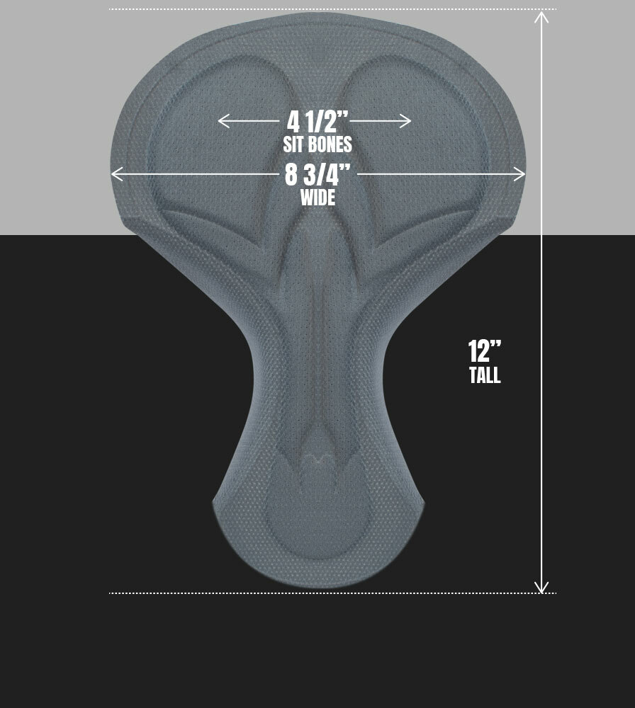 Women's Elite Chamois Pad Dimensions