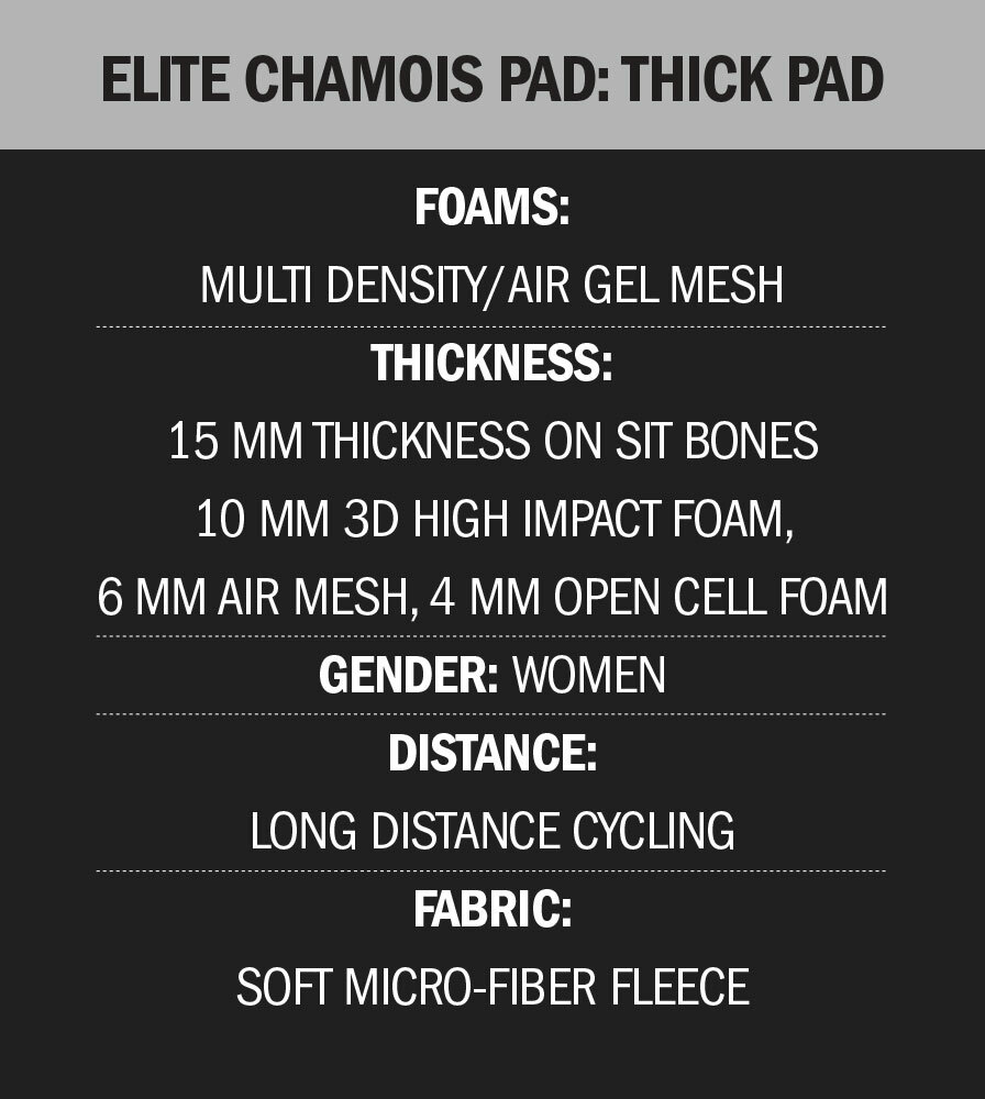 Women's Elite Chamois Pad Features