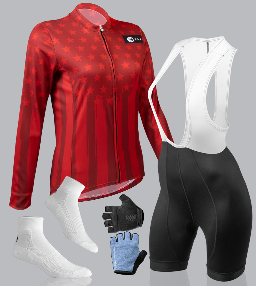 Women's Freedom Flag Cycling Kit