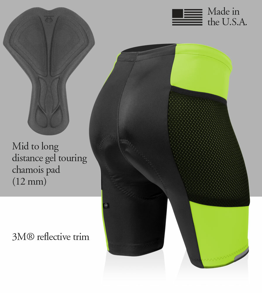 Gel Touring Cycling Short Front Features