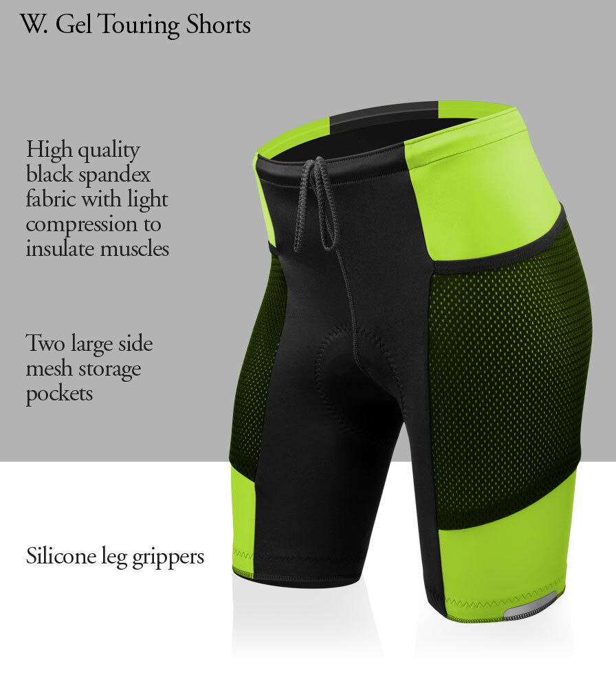 Gel Touring Cycling Short Front Features