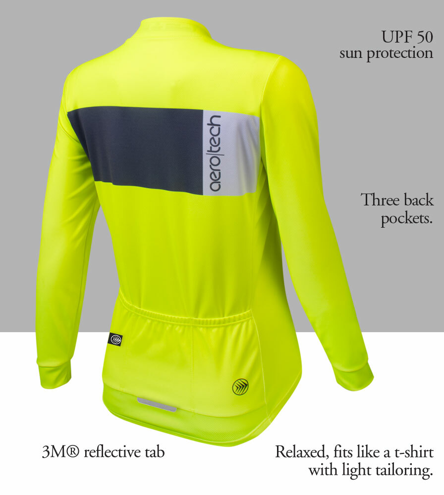 Women's Block Cycling Jersey Back Features