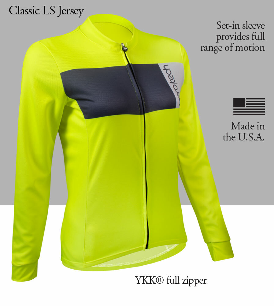 Women's Block Cycling Jersey Front Features