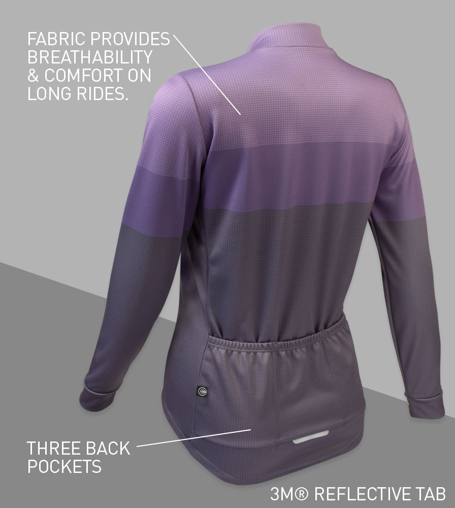 Women's Zenith Long Sleeve Cycling Jersey Back Features