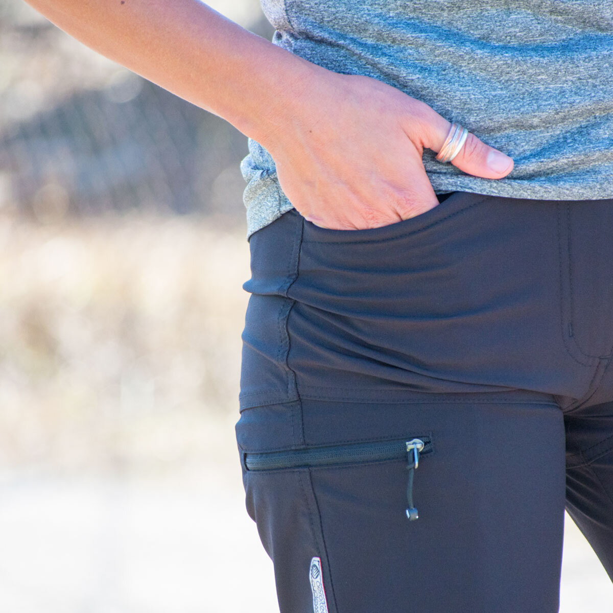 multi sport short on model pocket view