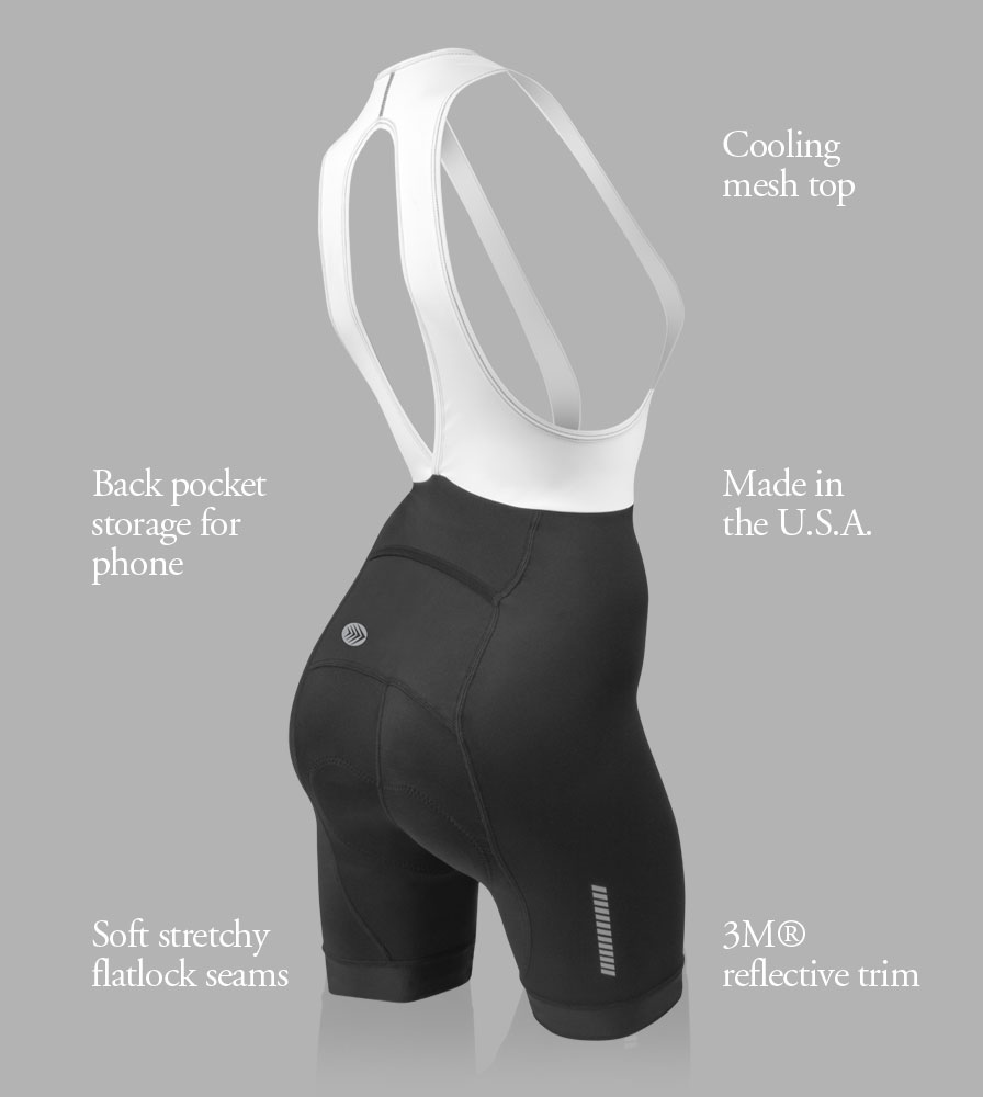 Women's Core Cycling Bib-Short Back Features