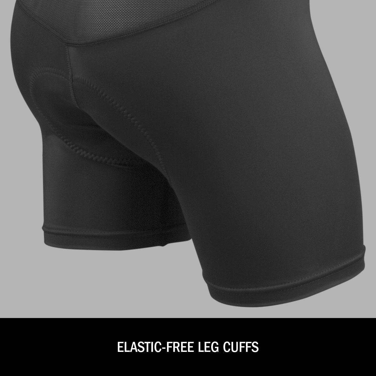 Padded cycling skort elastic free legs